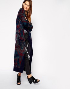 Кардиган макси с принтом и начесом ASOS - Мульти