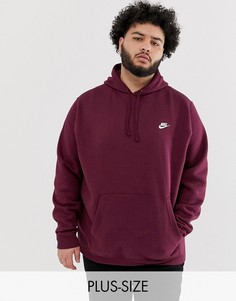 Худи красного цвета Nike Plus Club - Красный