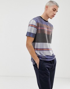 Фактурная свободная футболка в клетку ASOS DESIGN - Серый