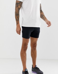 Черные трикотажные зауженные шорты укороченного кроя ASOS DESIGN - Черный