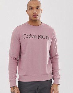 Темно-розовый свитшот с крупным логотипом Calvin Klein эксклюзивно для Asos - Розовый