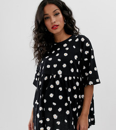 Свободный топ с мелким цветочным принтом ASOS DESIGN Maternity - Черный