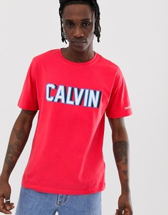 Футболка классического кроя с логотипом Calvin Klein - Красный