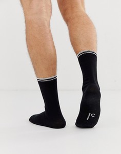 Черные носки с логотипом и окантовкой Fred Perry - Белый