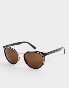 Круглые черепаховые солнцезащитные очки Esprit - Коричневый