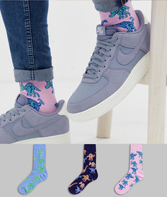 Набор из 3 пар носков с динозавром ASOS DESIGN - Мульти