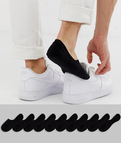 10 пар черных невидимых носков ASOS DESIGN - Черный