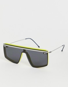 Черные солнцезащитные очки в зеленой оправе Spitfire Hacienda - Черный