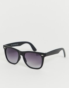 Черные солнцезащитные очки в квадратной оправе New Look - Черный