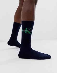 Темно-синие носки с винтажным логотипом Calvin Klein Jeans - Темно-синий