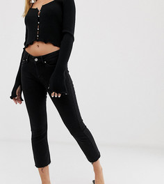 Черные расклешенные джинсы с необработанными краями Vero Moda Petite - Черный