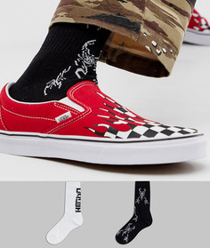 Комплект из 2 пар спортивных носков с узором ASOS DESIGN - Мульти