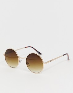 Коричневые круглые солнцезащитные очки Vans Gundry - Коричневый