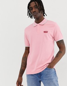 Розовое поло из ткани пике с контрастным кантом Levis - Розовый Levis®