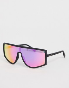 Розовые солнцезащитные очки с плоским верхом Quay Australia - Розовый