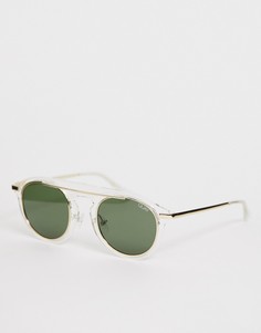 Белые круглые солнцезащитные очки Quay Australia Phoenix - Белый