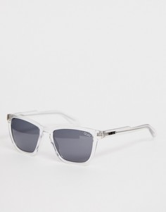 Солнцезащитные очки-вайфареры в прозрачной оправе Quay Australia - Белый