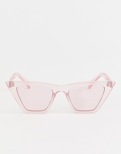 Прозрачно-розовые солнцезащитные очки с розовыми стеклами ASOS DESIGN - Розовый