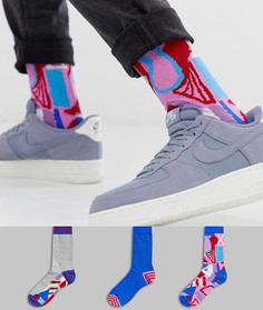 3 пары носков с абстрактными узорами ASOS DESIGN - Мульти