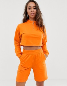 Комплект одежды для дома из свитшота и шортов ASOS DESIGN - Оранжевый