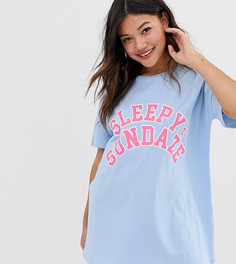 Пижамная футболка ASOS DESIGN sundaze - Синий