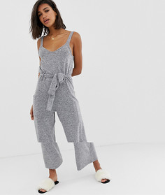 Мягкий комбинезон для дома с поясом ASOS DESIGN - Серый
