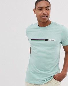 Узкая футболка в широкую полоску PS Paul Smith - Зеленый
