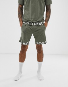 Шорты цвета хаки с логотипом BOSS Bodywear Identity - Зеленый