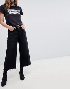 Широкие джинсы с необработанными краями и завышенной талией Levis - Черный Levis®