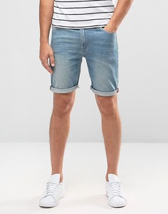 Супероблегающие джинсовые шорты ASOS - Синий
