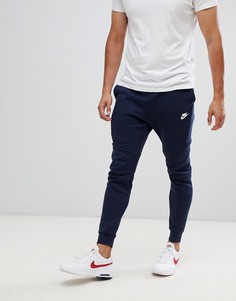 Темно-синие флисовые джоггеры Nike 805162-455 - Темно-синий