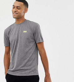 Серая футболка в полоску с логотипом Helly Hansen - Серый