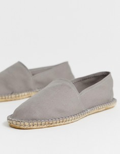 Серые парусиновые эспадрильи ASOS DESIGN - Серый