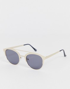 Золотистые круглые очки-авиаторы ASOS DESIGN - Золотой