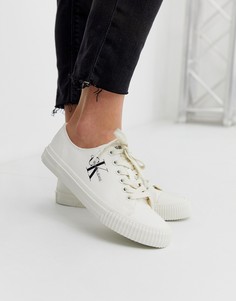 Белые парусиновые кеды Calvin Klein - Белый