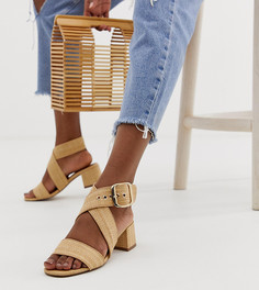 Бежевые босоножки на блочном каблуке ASOS DESIGN Hip Hop - Бежевый