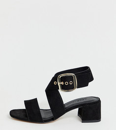 Черные босоножки для широкой стопы на блочном каблуке ASOS DESIGN - Черный