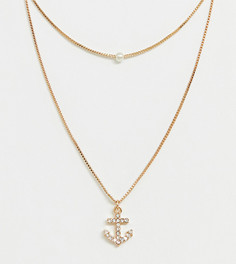 Золотистое ожерелье с подвеской-якорем ALDO Melassa - Золотой