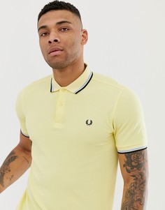 Поло желтого цвета с контрастной отделкой Fred Perry - Желтый