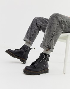 Черные ботинки с 8 парами люверсов Dr Martens 1460 - Черный