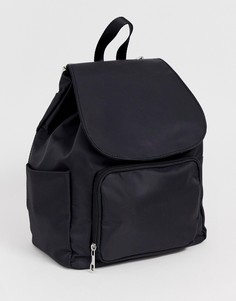 Тканевый рюкзак с карманом спереди ASOS DESIGN - Черный