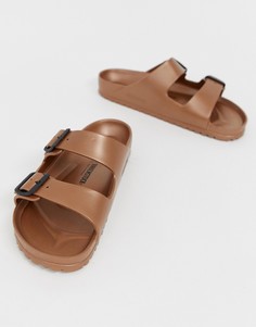 Сандалии медного цвета с эффектом металлик Birkenstock Arizona EVA - Медный