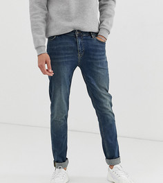 Выбеленные темно-синие джинсы скинни ASOS DESIGN Tall - Синий