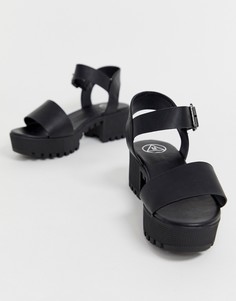 Черные сандалии с рифленой подошвой Missguided - Черный