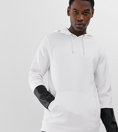 Худи белого цвета с полиуретановыми вставками на рукавах ASOS DESIGN - Белый