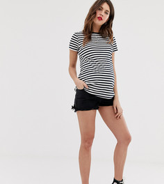Черные джинсовые шорты в винтажном стиле New Look Maternity - Черный