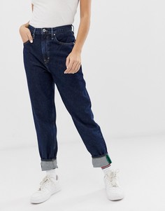Суженные книзу джинсы с завышенной талией из переработанного хлопка Tommy Jeans - Синий