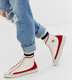 Белые кроссовки с красными вставками Converse Chuck Taylor Sasha Vintage - Красный