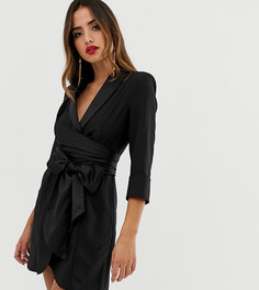 Платье-смокинг мини с завязывающимся поясом ASOS DESIGN - Оранжевый