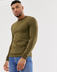 Обтягивающий свитшот ASOS DESIGN - Зеленый